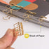Gold Wire Binder Clips, 18 Pcs, 20 Pcs Cute Paper Clips Set, Assorted Sizes, Office Clamp Clips