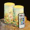 Butterfly Floral LED Lights Pillar Candles Color Changing LED Flameless Candles Multicolor