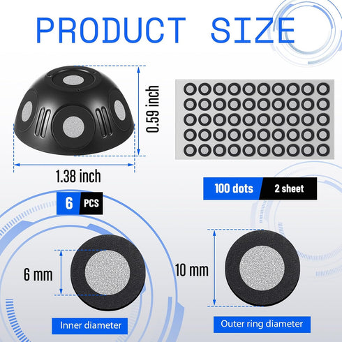 6 Set 6 100 3D 6mm 3D Kingdder Pcs Multi-Angle Marker Sided Point Scanner Dot Scanning Spray Scanner Turntable