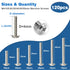 120PCS Assortment Cabinet Pull and Knob Screws, M4 25/30/35/40/45/50mm, Machine Screws with Pan Washer Head, Metal Phillips Screws Kit for Drawer, Cupboard, Closet Handle Installation
