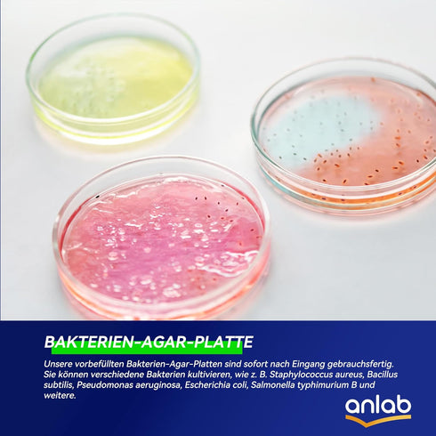 10) Nutrient Agar Petri Dishes Science Project Kit | Pre-Poured Agar Plates and Cotton Swabs for Science Experiments |