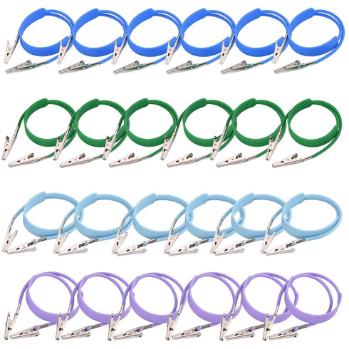 24 Pcs Dental Bib Clips Autoclavable Silicone Bib Holders Clips Individually Wrapped