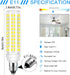 E11 Dimmable LED Bulb, 4 Pack - 100W Halogen Equivalent, 10W 1000LM Daylight White 6000K