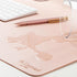 Smead Desk Pad, Vegan Leather Mat with Non-Slip Faux Suede Backing, Large 36” x 17” Dusty Rose Organizer