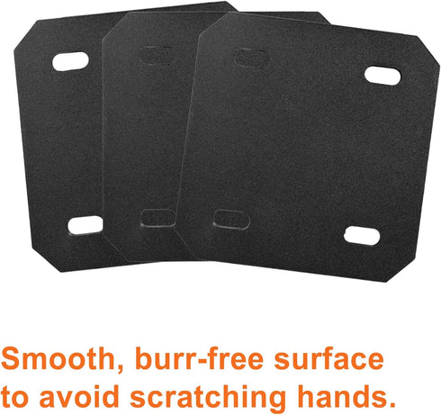 Mending Plate Flat Brackets for Wood - 6 Pack Heavy Duty Black Metal Plates for Repair Joining
