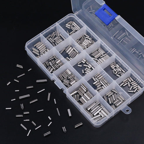 180Pcs M2 M2.5 M3 M4 Slotted Spring Pin Assortment Kit - 304 Stainless Steel Split Spring Dowel Tension Roll Pins