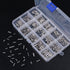180Pcs M2 M2.5 M3 M4 Slotted Spring Pin Assortment Kit - 304 Stainless Steel Split Spring Dowel Tension Roll Pins
