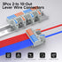 3Pcs 2 10 4-2.5 mm 36Pcs 6.89 Inch Lever Wire Connectors, in Out, Push-in, Quick Wiring DIN Terminal Blocks, Wire