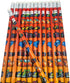 Formula One Sport Car Racing Print Wooden Pencils (Standard 7.5") #2 Lead with Top Rubber Eraser, 24 Pack