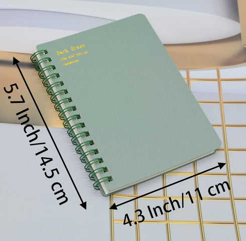 Yansanido Spiral Notebook, 8 Pcs 4 Color A6 Size Thick Plastic Hardcover 7mm College Ruled Paper 80 Sheets (160 Pages) Journal for School and Office Supplies (8 Pcs A6) by Yansanido