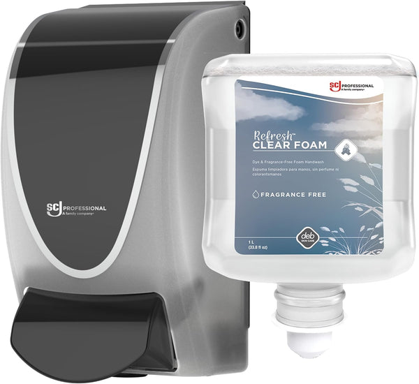 SC Johnson Professional Clear FOAM Dispenser and Refill Starter Kit, Wall Mount