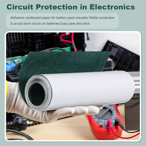 Electrical Insulating Adhesive Paper, 0.2mm Thickness, 200mm Width, 9.9 ft Length, Green Battery Pack Insulator Film