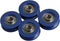 CNBTR 3mm Depth U-Type Blue Plastic Bearing Guide Pulley Wheel, Pack of 4