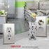 ENERLITES Elite Series Duplex Receptacle with Stainless Steel Wall Plate, Tamper-Resistant Outlet, 15A 125V