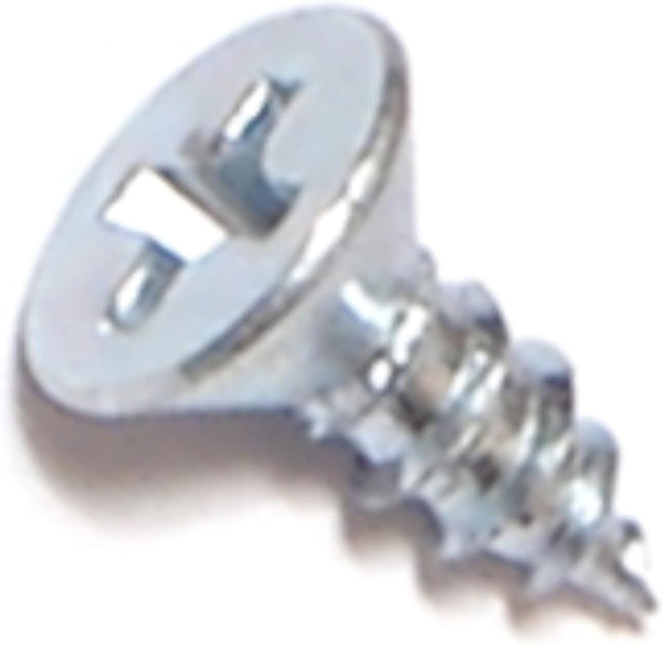 014973474010 Phillips Flat Wood Screws, 100 Pieces, 6 x 3/8, Zinc