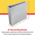 School Smart Polypropylene Round Ring View Binder, 2 Inches, White