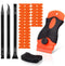 SRTXJUZD 20PCS Plastic Razor Blades, 3 Kinds of Two-Way Scratch-Free Scrapers for Car