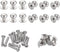 uxcell 12pcs Round Knobs Pull Handle, 9mm Head Dia. Zinc Alloy for Drawer Pulls Gift Box Cabinet Knobs