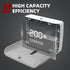Commercial 200 Paper Towel Dispenser Wall Mount & Home Use ABS Matte Silver Gray with Window Holds C/Z/Multi-Fold