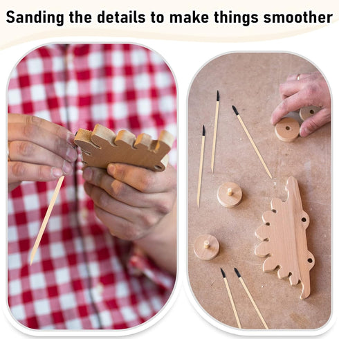 Honoson 100 Pack Sanding Sticks, Fine Detailing Sanding Twigs for Plastic Models Wood Hobby, 280 Grit