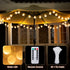 2 Pack 32 8 64 Feet Patio Umbrella Lights, Lighting Modes LED String Lights with Pcs Shatterproof Globe, Remote Control