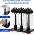 Meyeyaia 2 Pack 3 Glass7.3 3.7 7.5 inch Water Bottle Cleaning Brush with Brushe Heads & Suction Base,Glass Cup Washer