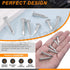 400Pcs Galvanized Roofing Felt Nails, 3 Sizes for Roof Repair, Asphalt Nails, Slating Nails, Cement Siding Nails