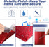 Metallic Matte Red Bubble Mailers, 4x8 Inch Durable Padded Envelopes, Pack of 25 with Secure Self-Seal Closure