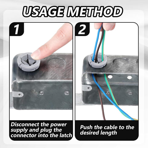 150pcs 3/8 Inch Non-Metallic Button Push-in Cable Connectors for 1/2 Inch Knockouts