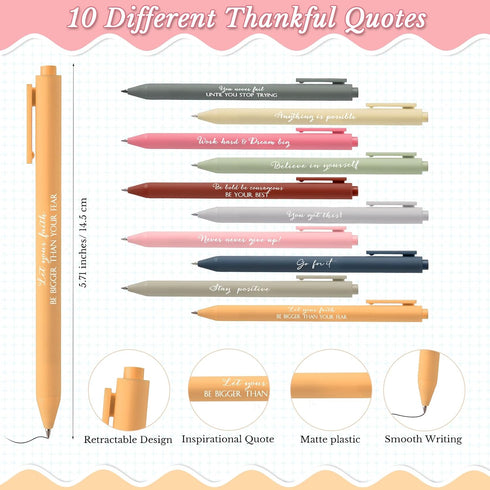 Spakon 60 Pcs Inspirational Employee Appreciation Gift, Weekly Planner Notepad Bulk, Motivational Ballpoint Pen for