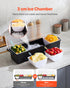 4 VEVOR Chilled Condiment Server, Compartment Ice Cooled Condiment Serving Container, Chilled Garnish Tray Bar Caddy