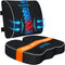 SweetSlubr Ergonomic Memory Foam Seat Cushion & Lumbar Support Pillow Set, Orthopedic Coccyx