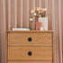 2Pcs SOLUSTRE Leather Cabinet Pulls Handles, Single-Hole Round Drawer Pulls for Cabinets, Dressers, and Bedside Tables