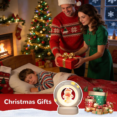 Dimmable AVEKI Snowman Night Light, Cute Christmas Snowman Lights Gifts for Kids Boys Girls, Bedside Touch Lamp