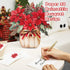Afniimyapt 10 Sets Poinsettia 3D Poinsettias 3D Poinsettia Christmas Basket Pop Up Cards Paper Basket Popup Greeting