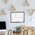 Umtiit Monthly Calendar Dry Erase Whiteboard, 13 x 17 inch, Black Wood Frame, Magnetic Surface for Planning, Schedule,