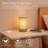 Dimmable Cozy LUSHARBOR Bamboo Table Lamp, Small Boho Rattan Lamp Decorative with Light, Woven Bedside Lamp