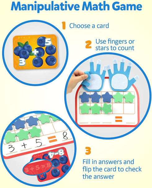Counting 1st 2nd 3rd Coogam Montessori Math Manipulatives Number Block, Magnetic Ten Frame Addition Subtraction