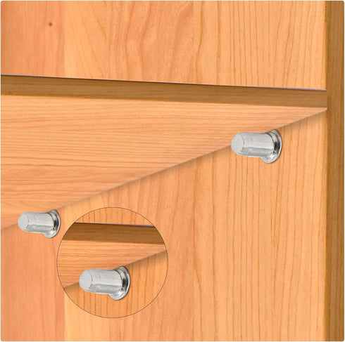 Piutouyar 50Pcs 5mm Shelf Pins Cabinet Shelf Pegs Metal Nickel Shelf Support Pegs Heavy Duty Shelf Bracket Pegs