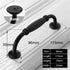 Yingluno 10Pcs Handles(96mm) Black Aluminum Alloy Bedside Table Handle Minimalist Cabinet Pulls Furniture Hardware