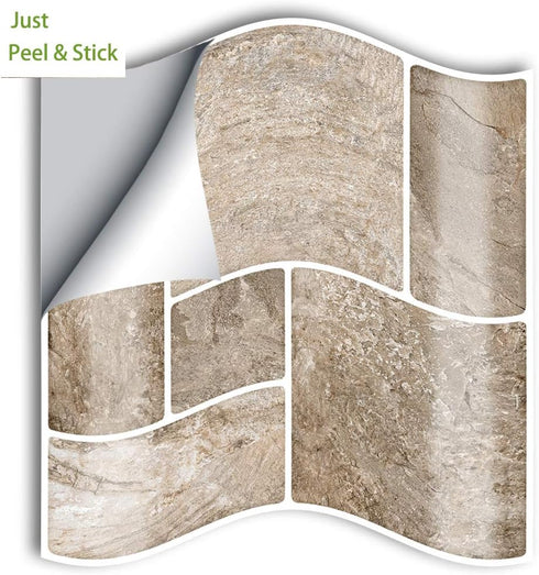 25 Pcs Self-adhesive Tile Transfer for Home Decor, Waterproof Peel and Stick Backsplash Wall Tile Sticker, 4x4inch