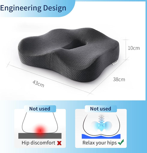 seeknow Ultimate Comfort Memory Foam Donut Cushion for Women/Men Donut Cushions for Sitting Postpartum Pillow Doughnut