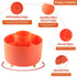Desk Pencil Pen Holder - 5 Slots 360° Degree Rotating Organizer for Office, School, Home, and Art Supplies (Orange)