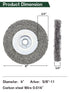Crimped Wire Wheel Brush 4in 5/8-11 Threads Arbor for 4-1/2" Angle Grinder - 2pcs