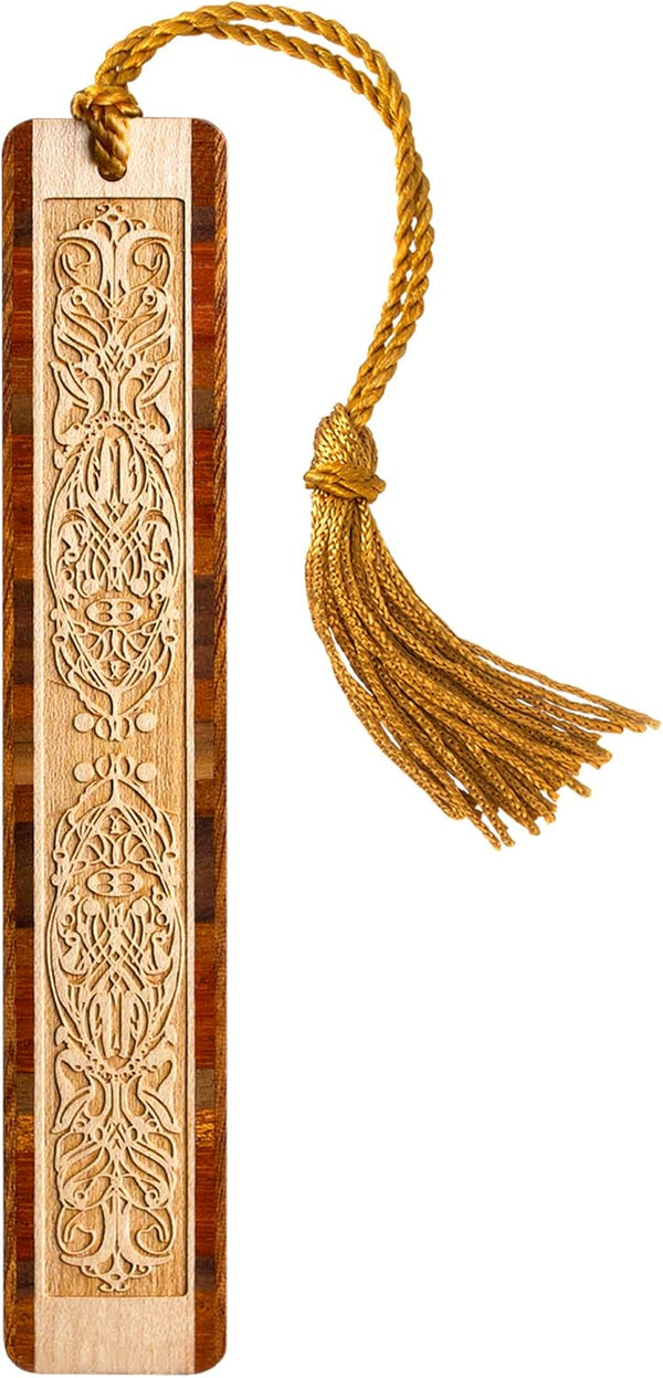 Handmade Engraved Wooden Bookmark with Tassel - Personalization Available - Made in The USA