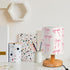 VIHOSE Bow Kids Table Lamp for Bedroom Kids Bedside Lamp with Linen Wooden Nightstand Cartoon Nursery Lampshade