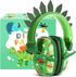 Dinosaur Noise Cancelling Headphones for Kids 1-12, Sound Proof Earmuffs for Concerts & Sensitive Ears.