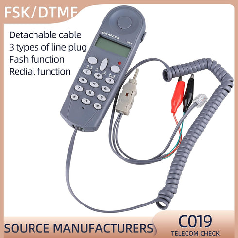 C019 Telephone Network Cable Tester Butt Test Tool Set with Connectors and Joiner for Lineman