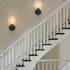 1-Light Zevluck Wall Sconce, Modern Wall Light Fixtures with Clear Glass Shade, Matte Black Bathroom Vanity Light