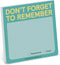 Knock Knock Don't Forget to Remember Sticky Note Pad, 3 x 3-Inches, 100 Sheets, To Do List Notes